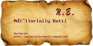 Müllerleily Betti névjegykártya